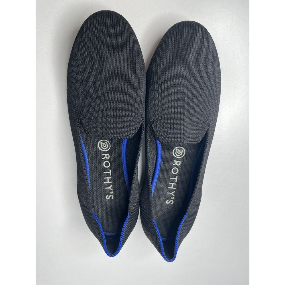 Rothy's Black Round Toe Flats Shoes Comfort Slip On Loafer Women’s Size 10
